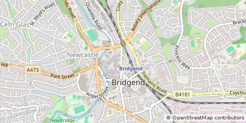 Map of Bridgend