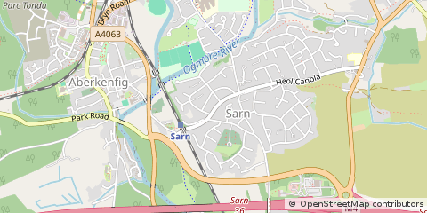 Map of Bridgend
