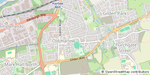 Map of Harlow, Essex