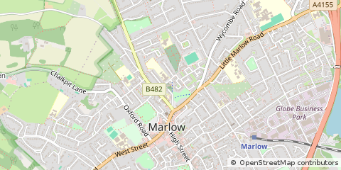 Map of Marlow, Buckinghamshire