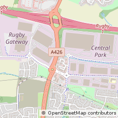 Map of Rugby, Warwickshire