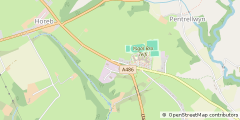 Map of Llandysul, Ceredigion