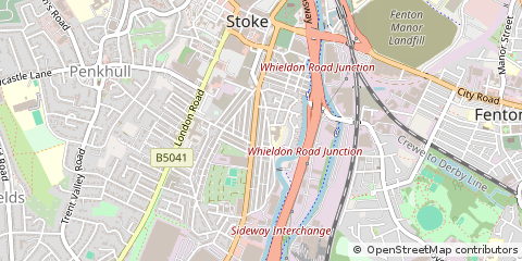 Map of Stoke-on-Trent, Staffordshire