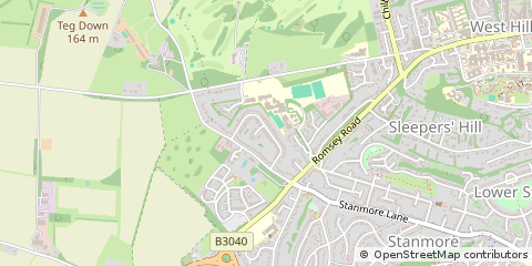 Map of Winchester, Hampshire