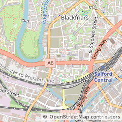 Map of Salford, Manchester