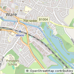 Map of Ware, Hertfordshire