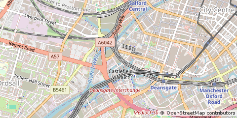 Map of Manchester, Greater Manchester