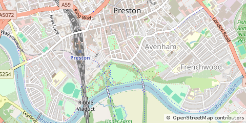 Map of Preston, Lancashire