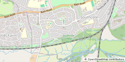 Map of Reading, Wiltshire