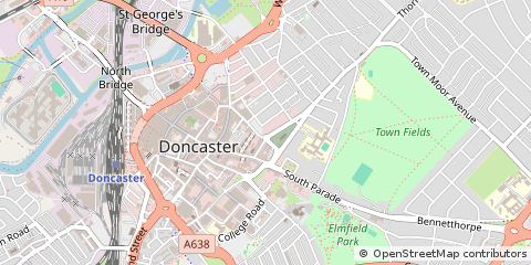 Map of Doncaster, South Yorkshire