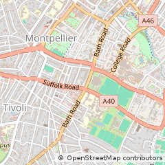 Map of Cheltenham, Gloucestershire