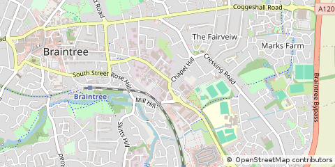 Map of Braintree, Essex