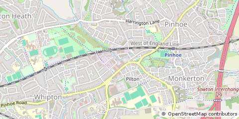 Map of Exeter, Devon