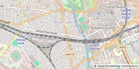 Map of Cardiff