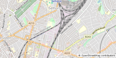 Map of Croydon, Surrey