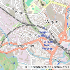 Map of Wigan, Lancashire