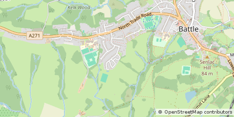 Map of Battle, East Sussex