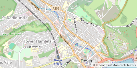 Map of Dover, Kent