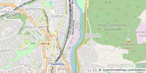 Map of Swansea
