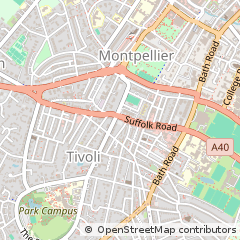 Map of Cheltenham, Gloucestershire
