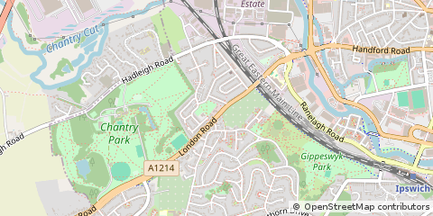 Map of Ipswich, Suffolk
