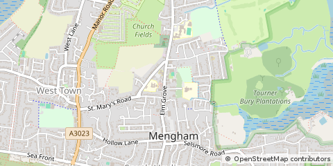 Map of Hayling Island, Hampshire