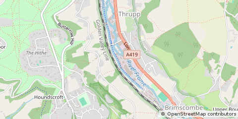Map of Stroud, Gloucestershire