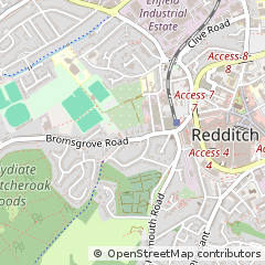 Map of Redditch, Worcestershire