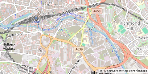 Map of Leeds, West Yorkshire