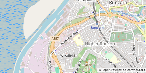 Map of Runcorn, Cheshire