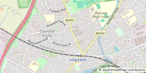 Map of Nottingham, Nottinghamshire
