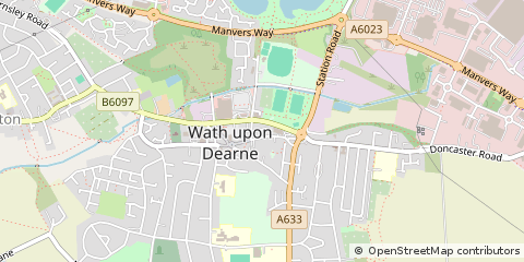 Map of Near Rotherham, South Yorkshire