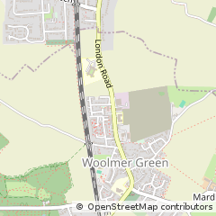 Map of Knebworth, Hertfordshire