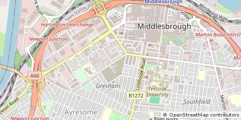 Map of Middlesbrough