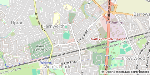 Map of Widnes, Cheshire