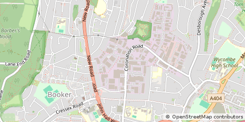 Map of High Wycombe, Buckinghamshire