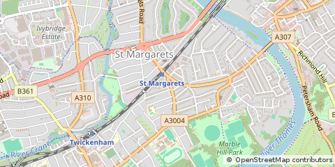 Map of ST Margarets, Twickenham