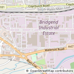 Map of Bridgend