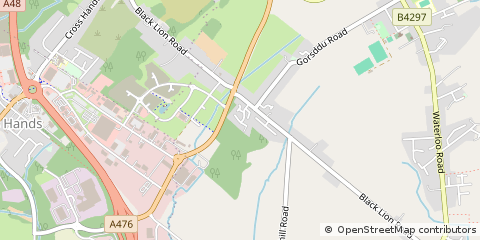 Map of Llanelli, Dyfed