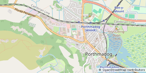 Map of Porthmadog, Gwynedd