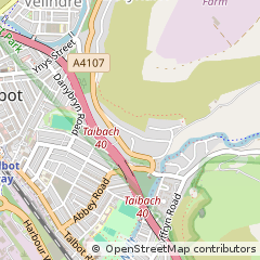 Map of Port Talbot, West Glam