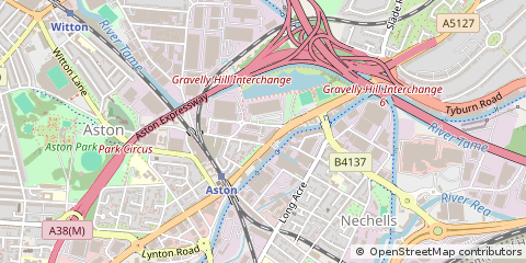 Map of Birmingham, West Midlands