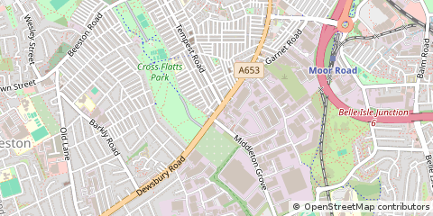 Map of Leeds, West Yorkshire