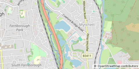 Map of Camberley, Surrey