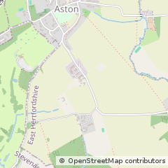 Map of Aston, Hertfordshire