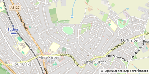 Map of Sutton Coldfield