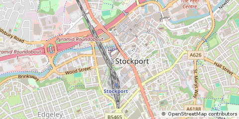 Map of Stockport, Cheshire