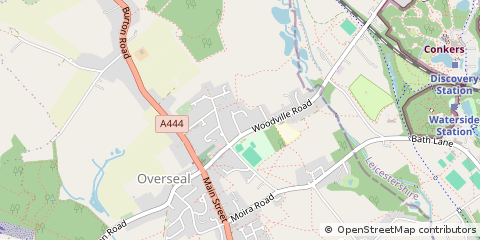 Map of Swadlincote, Derbyshire