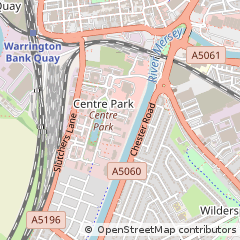Map of Warrington, Cheshire