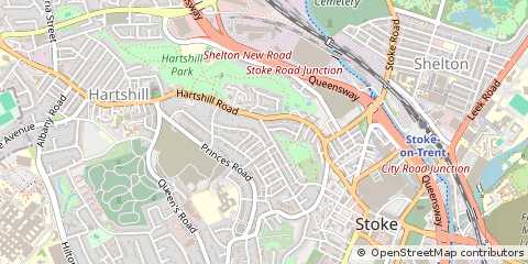 Map of Stoke-on-Trent, Staffordshire